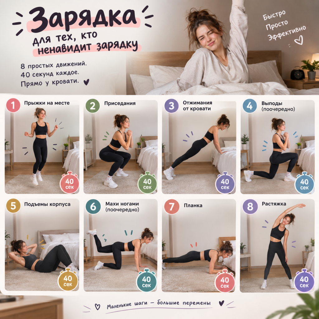 Зарядка для тех, кто ненавидит зарядку